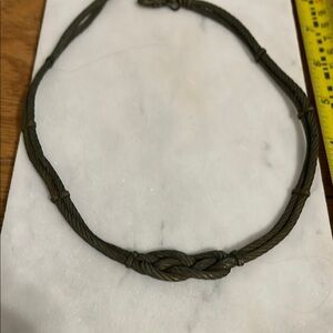 Bronze Metal Twisted Rope Necklace